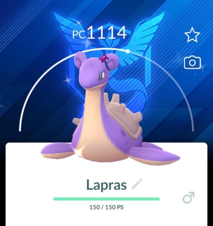 🥉 Lapras Shiny com Adereços - Ultra Raro