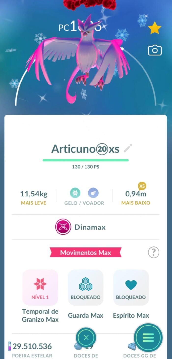 Articuno Dinamax XS Shiny