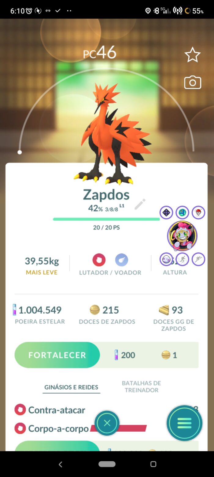 Zapdos de Galar (não shiny)