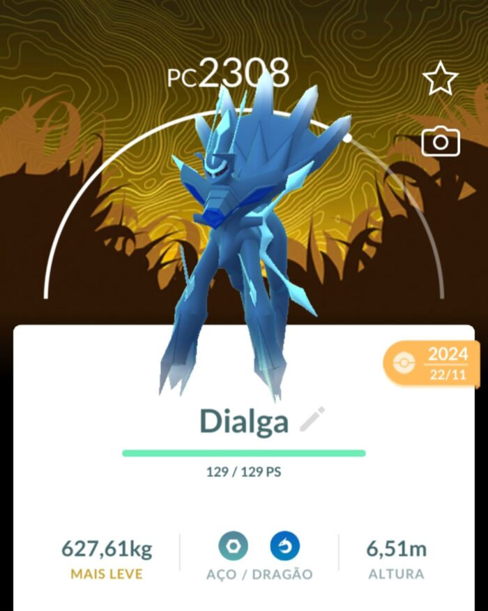 Dialga origin com fundo wild area (não shiny)