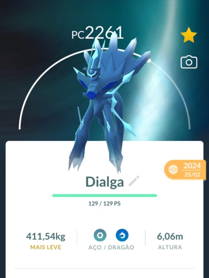 dialga com Efeito de Aventura (não shiny)