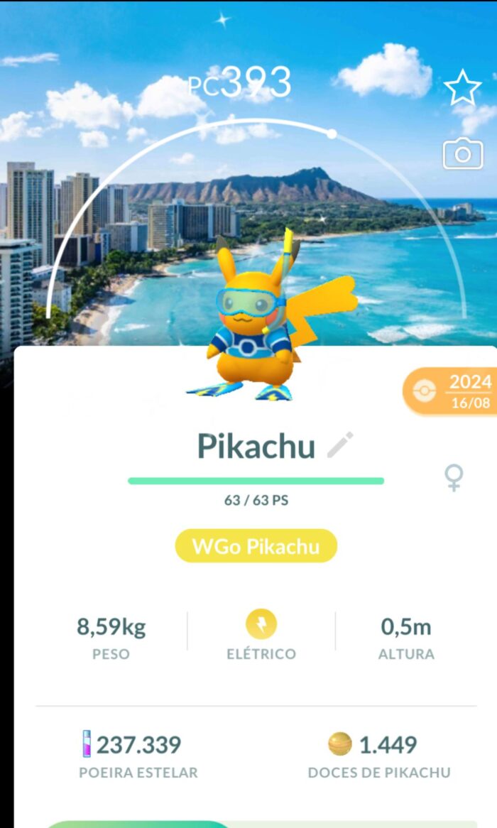 Pikachu Shiny e Fundo Mundial Go 2024