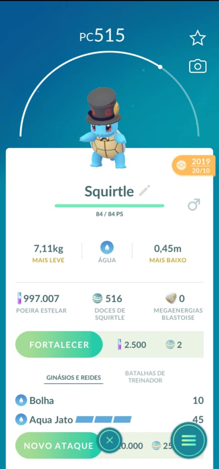Squirdle com cartola 2019