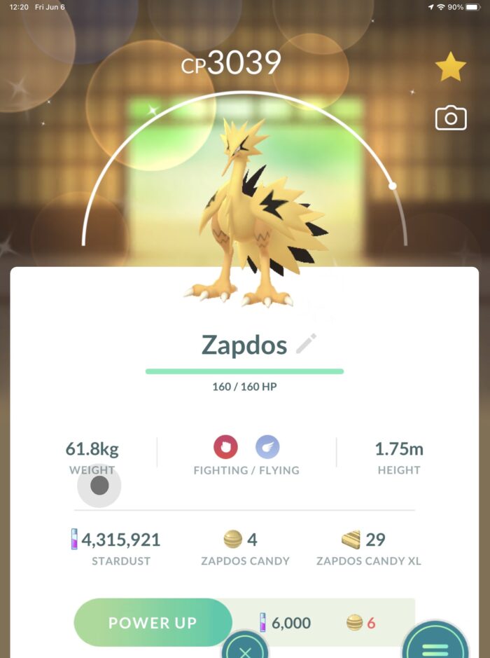 Zapdos De Galar Shiny
