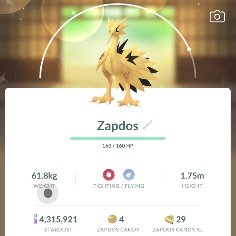 Zapdos De Galar Shiny