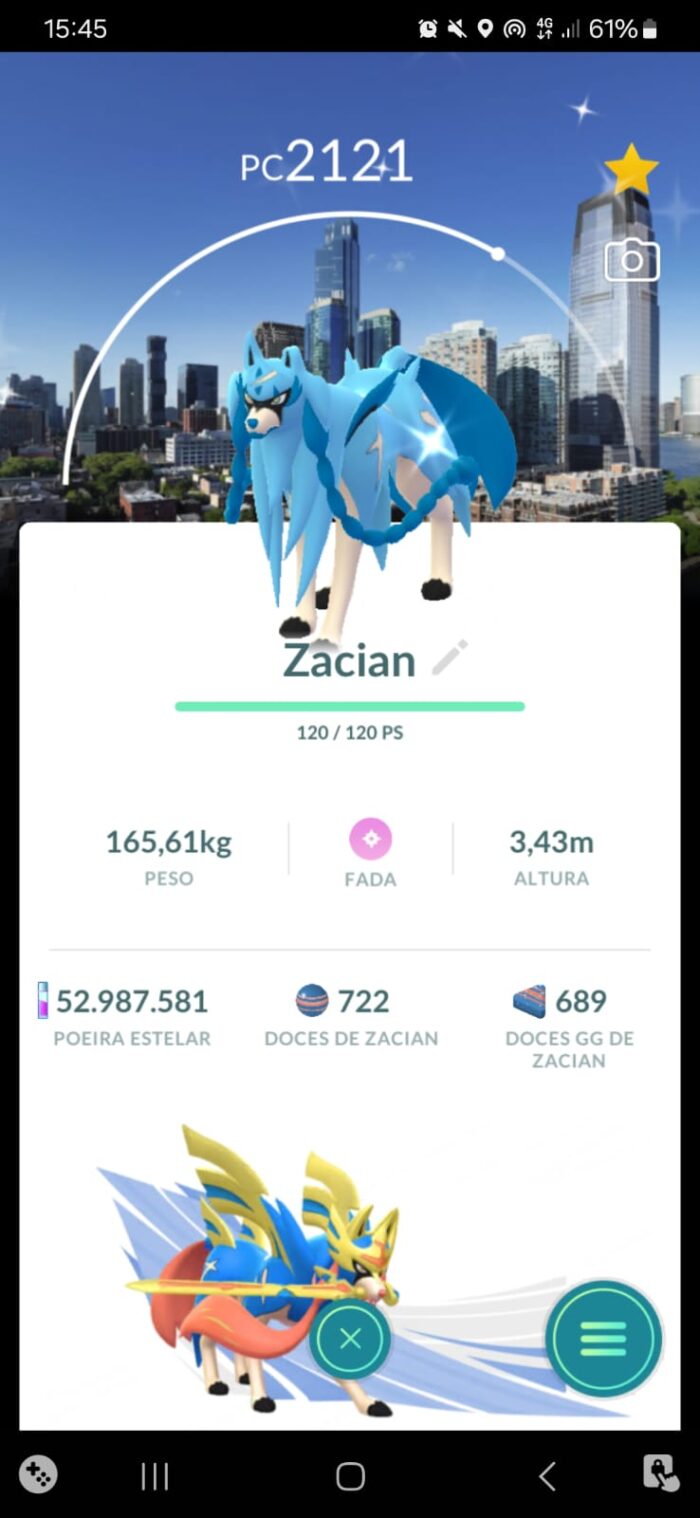 Zacian shiny background de Nova Jersey
