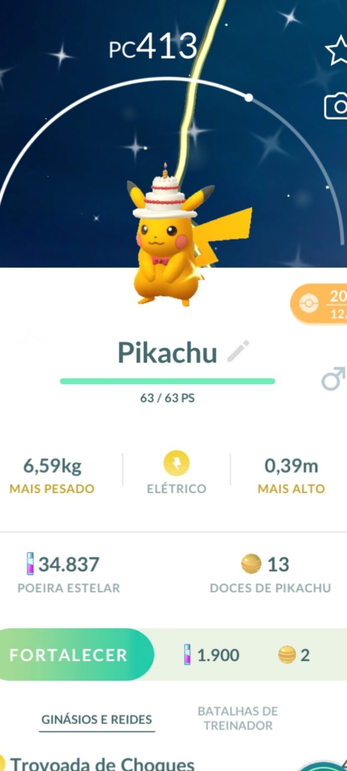 Pikachu de Chapeu de Bolo