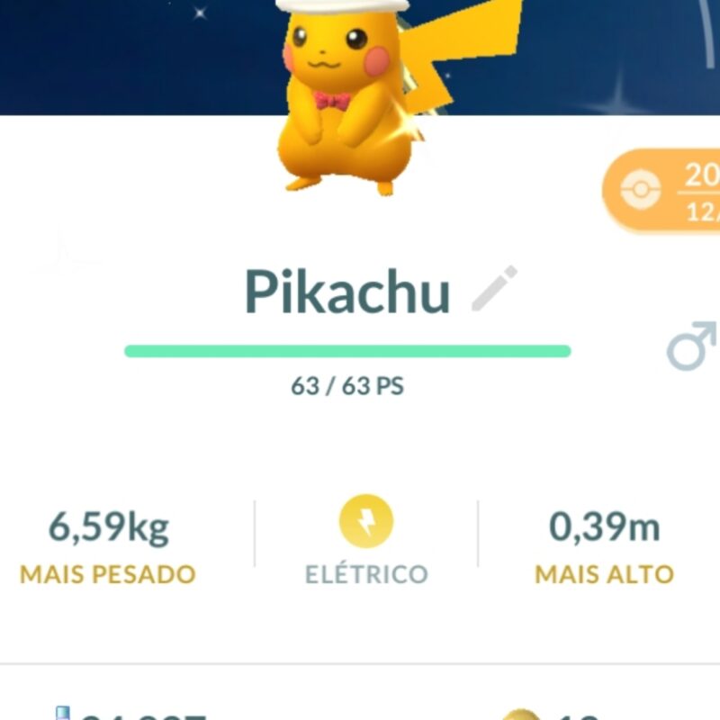 Pikachu de Chapeu de Bolo